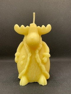 Pure Beeswax Candle Rudolph Reindeer (min 175g / 11cm in height)