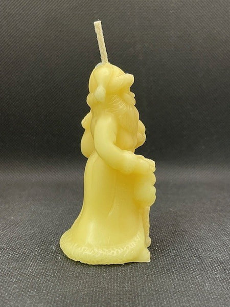 Pure Beeswax Candle Santa Claus (min 36g / 8cm in height)