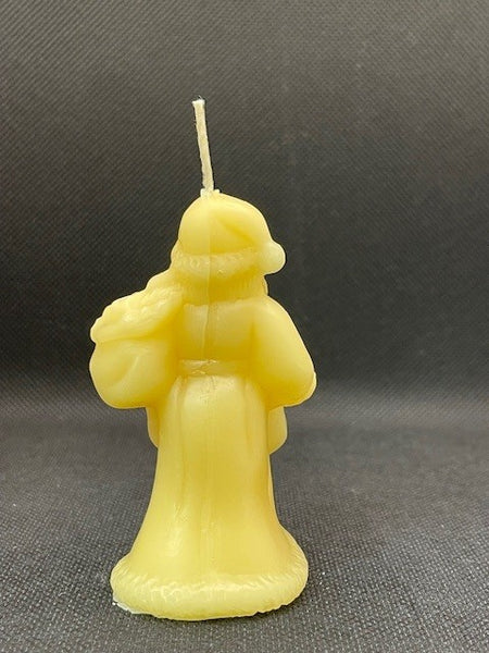 Pure Beeswax Candle Santa Claus (min 36g / 8cm in height)